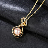 blessing bag wallet zircon pendant freshwater pearl necklace for  birthday gift pendant jewelry
