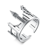 Silver Twin Towers Rings 