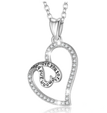  I Love You to the moon and back Pendant Heart Necklace 