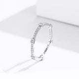 S925 Sterling Silver True Love Ring White Gold Plated cubic zirconia ring