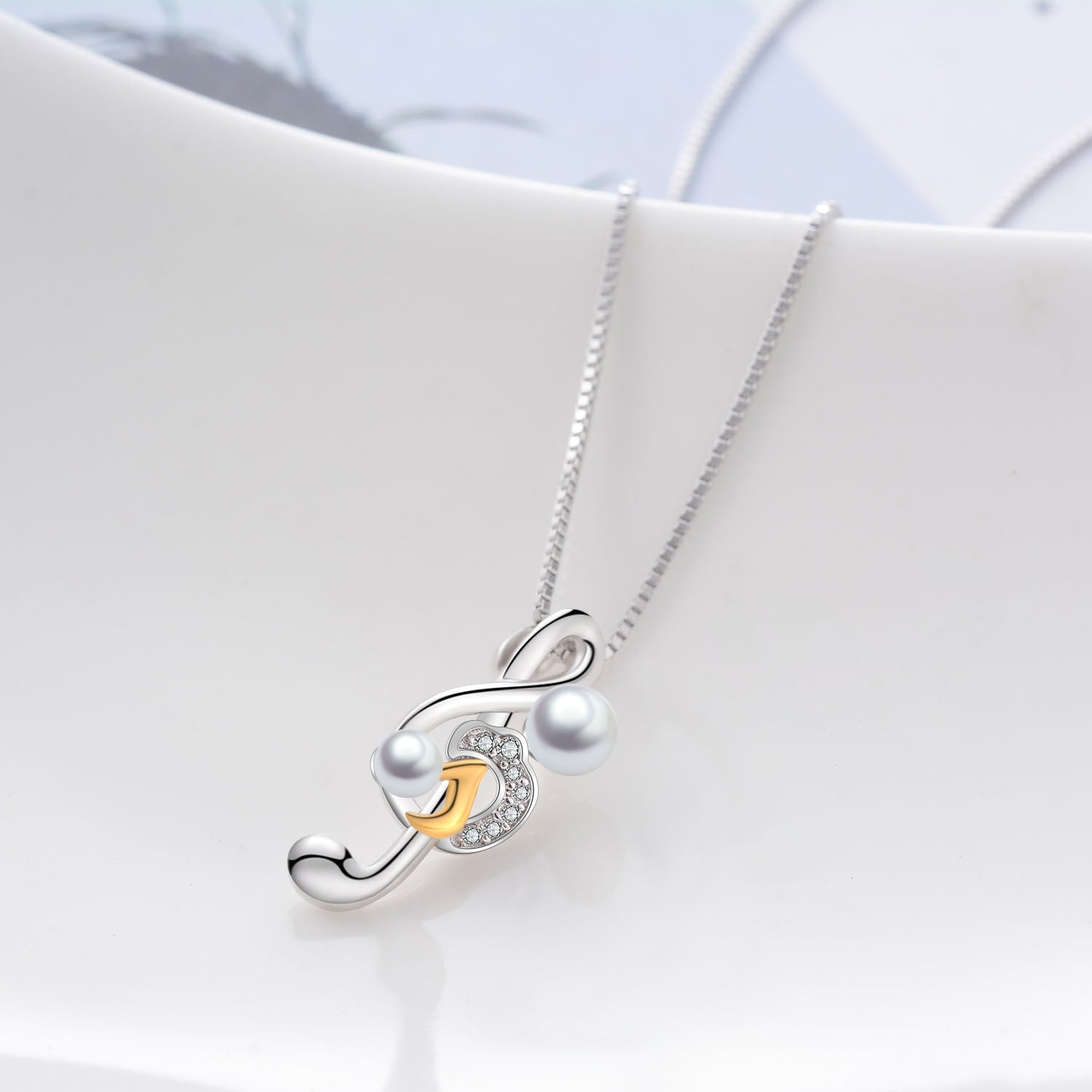 Note Necklace of Music Favorite Sing Song Necklace Plating Jewelry