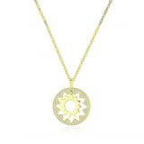 Gold Color Pendant Necklaces for Women Chain Necklace 925 Sterling Silver Fashion Style Jewelry
