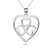 Heart Knot Necklace Hollow Wholesale Sister Silver Jewelry Necklace