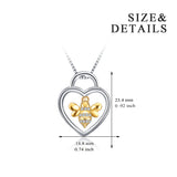 Animal Yellow Color Bee Necklace Cubic Zirconia Heart Necklace Designs