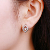 S925 Sterling Silver Creative Micro-Encrusted Diamond Eye Earrings Jewelry Cross-Border Exclusive