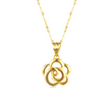 18K Gold European And American Fashion Flower Hollow Necklace Ladies Boutique Jewelry