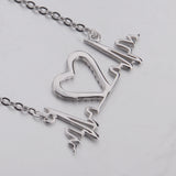 Large Heartbeat Pendant Necklace Hot Sale New Design Style