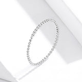 S925 Sterling Silver Stackable Ring White Gold Plated Ring
