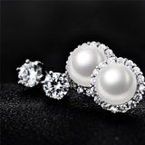 Mounting Earrings Shell Pearl Silver Jewelry Wholesale Fashionable