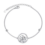  Silver Cute Animal Sea Otter Bracelet
