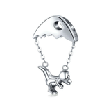 Dinosaur Baby with Chain Dangles Charm
