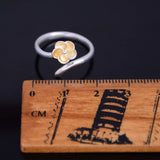 Yellow Flower Rings For Women Design Female Silver Rings