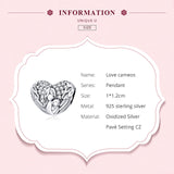 925 Sterling Silver Exquisite Heart Shape Beads Precious Jewelry For Women