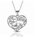  Heart Style Bird Pendant Necklace