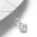 Girlfriend Jewelry Infinity Heart Pendant Necklace With Big Cubic Zirconia