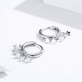 925 Sterling Silver Fashion Star Charm Earrings Stud Earrings Precious Jewelry For Women