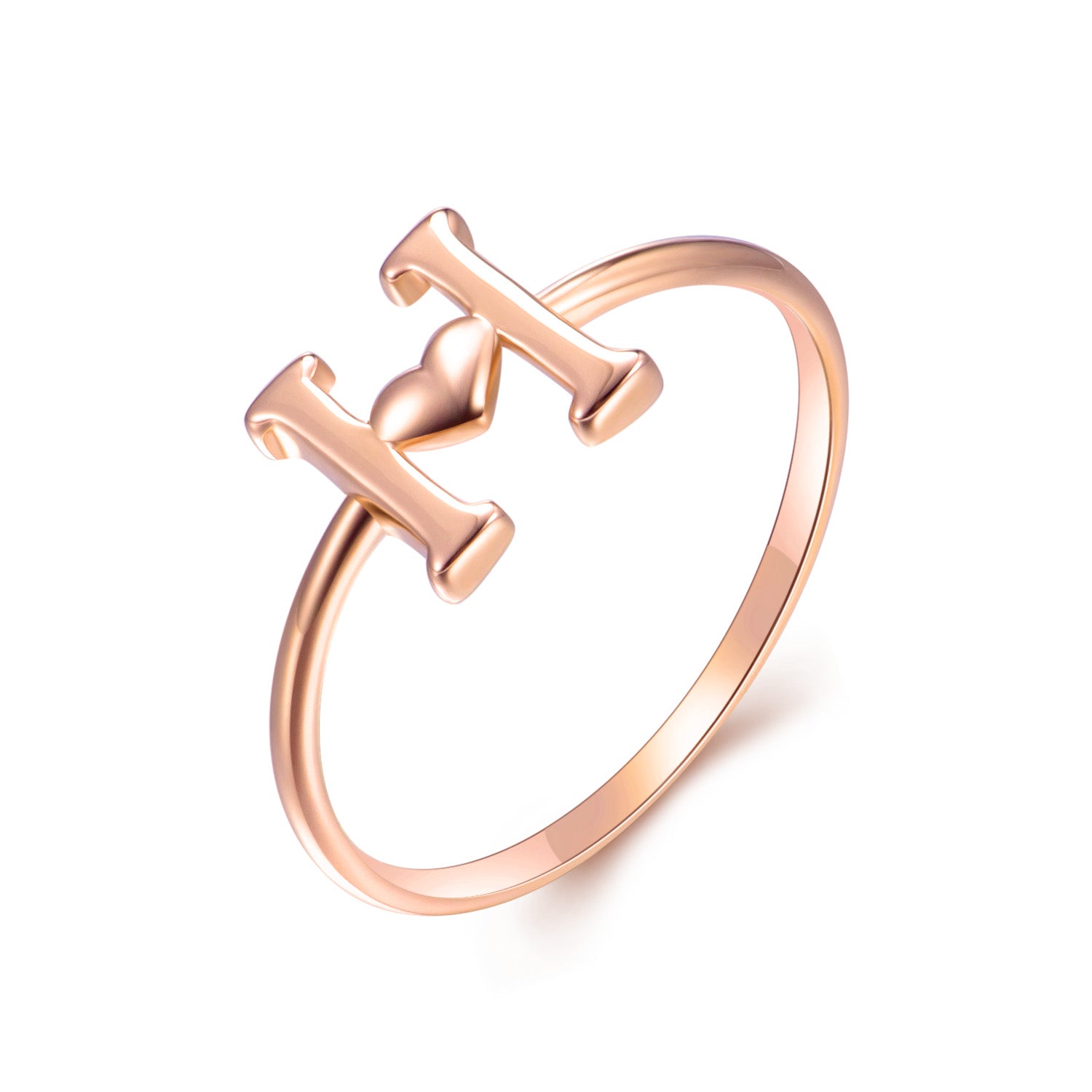 18K Gold Fashion Creative Letter Ring