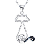 Clever Cat For Baby'S Gift Wholesale 925 Sterling Silver Pendant Necklace
