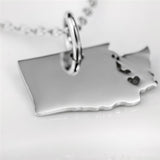 Washington State Map Necklace Of American Design Wholesale