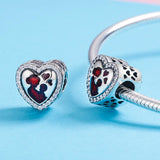 S925 sterling silver oxidized Epoxy zircon great mother love Charms