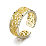 lace temptation gold plated cubic zirconia ring