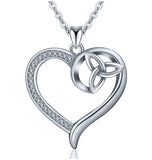 Celtics Knot Heart Trinity Necklace 