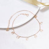 18K Gold European And American Fashion Fan Rose Anklet
