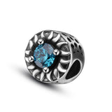 Ocean Heart Diamond Ball Bead Bracelet S925 Sterling Silver Jewelry Accessories