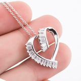 Hot Sale Valentine's Day Pendant Necklace Silver Jewelry Necklace Heart