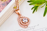 Senior Custom Zircon 925 Sterling Silver Necklace For Birthday Party Gifts Rose Gold Plated Jewelry