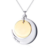 I Love You ToThe Moon And  Back Necklace Wholesale 925 Sterling Silver Necklace