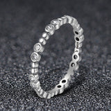 S925 sterling silver versatile love ring oxidized zircon ring