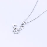 925 Sterling Silver Fashion Jewelry Woman Accessories Pendant Letter S