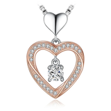 Silver Heart Gold Silver Pendant Necklace