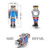 Christmas Charms Gifts The Nutcracker 925 Sterling Silver Robot Police Charms Fit for Bracelets Gifts For Teens