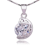 Fashion Creative Cubic Zirconia Necklace 925 Sterling Silver Valentine'S Day Gift