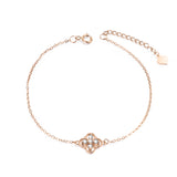 18K Gold Fashion Exquisite Bracelet Four-Leaf Clover Lucky Bracelet Temperament Elegant Ladies Jewelry