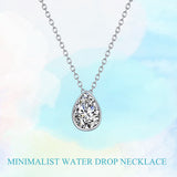 Mother's Day Jewelry Cubic Zircon Necklace Water Drop Shape Children Necklace