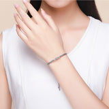 S925 sterling silver zirconia sweet Ribbon Bow bracelet
