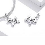 925 Sterling Silver Animal Pendant Retro Oxidation Charm A Cute Lamb Beads
