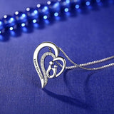 S925 Sterling Silver Simple Micro-Inlaid Love Mother'S Day Necklace Female Jewelry Cross-Border Exclusive