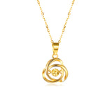 18K Gold Sleek Minimalist Celtic Knot Clavicle Chain