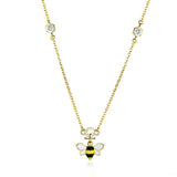Baby Bee Enamel Pendant Necklaces