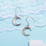 925 Sterling Silver Pated With Gold Earring Stud Romantic Moon Earring Women Fine Jewelry Charming Gift