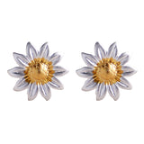 Yellow flower earrings stud jewelry little lovely girl earrings