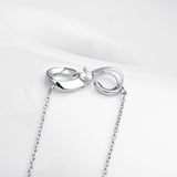 Cable Chain Knot Necklace Zirconia Best Quality Eight Number Necklace