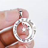 Fairy tale girl necklace silver wholesale moon star necklace design