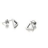 Geometric Design Stud Earring For Beautiful Girl Wholesale Silver