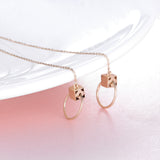 18K Gold European And American Fashion Earrings Round Line Dangle Earring Light Luxury Niche Ladies Jewelry