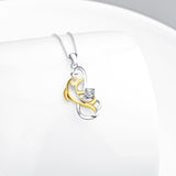 wedding gift dolphin necklace chain pendant  925 sterling silver simple necklace